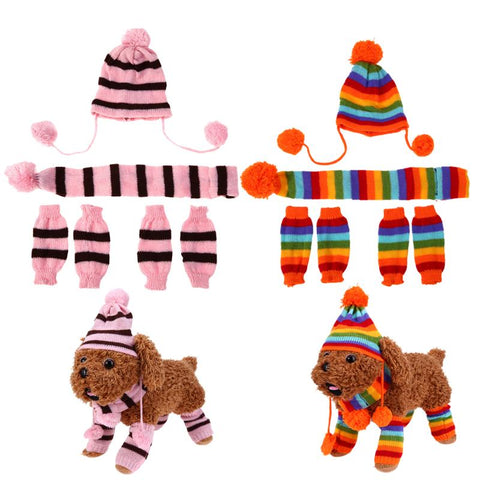 Knitted Winter Pet Warm Set
