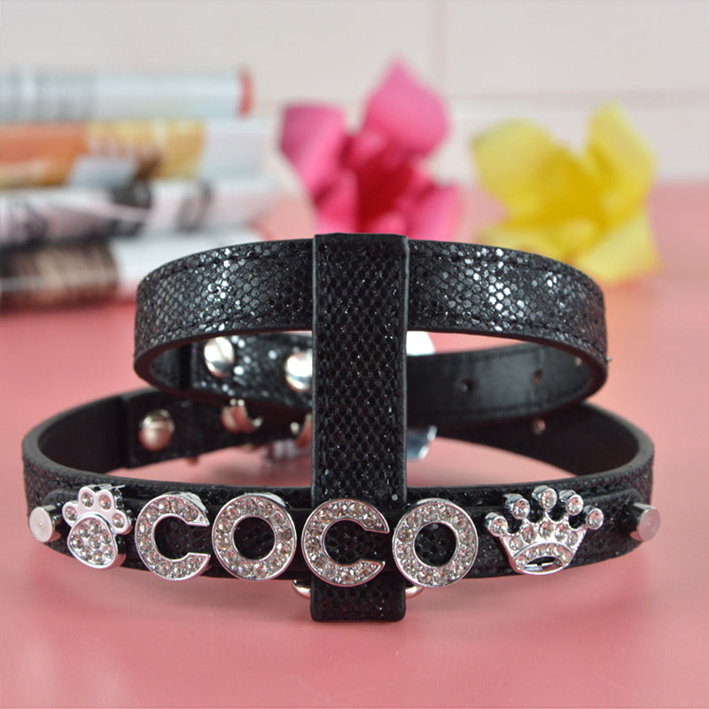Fashion Leather Personalized Pet Harness