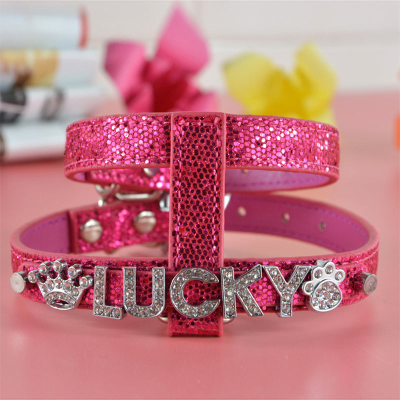 Fashion Leather Personalized Pet Harness