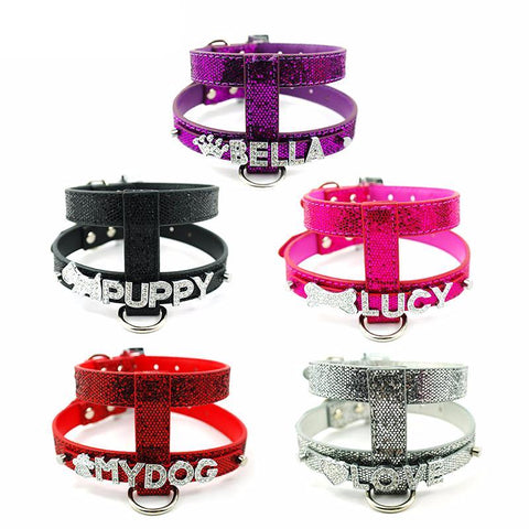 Fashion Leather Personalized Pet Harness