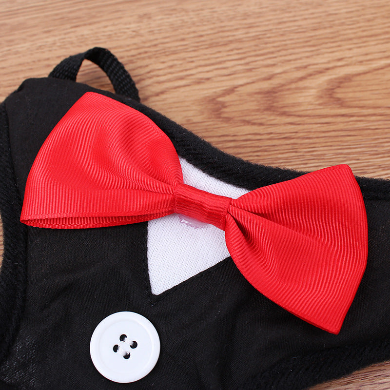 Pet Tuxedo Vest Leash Set