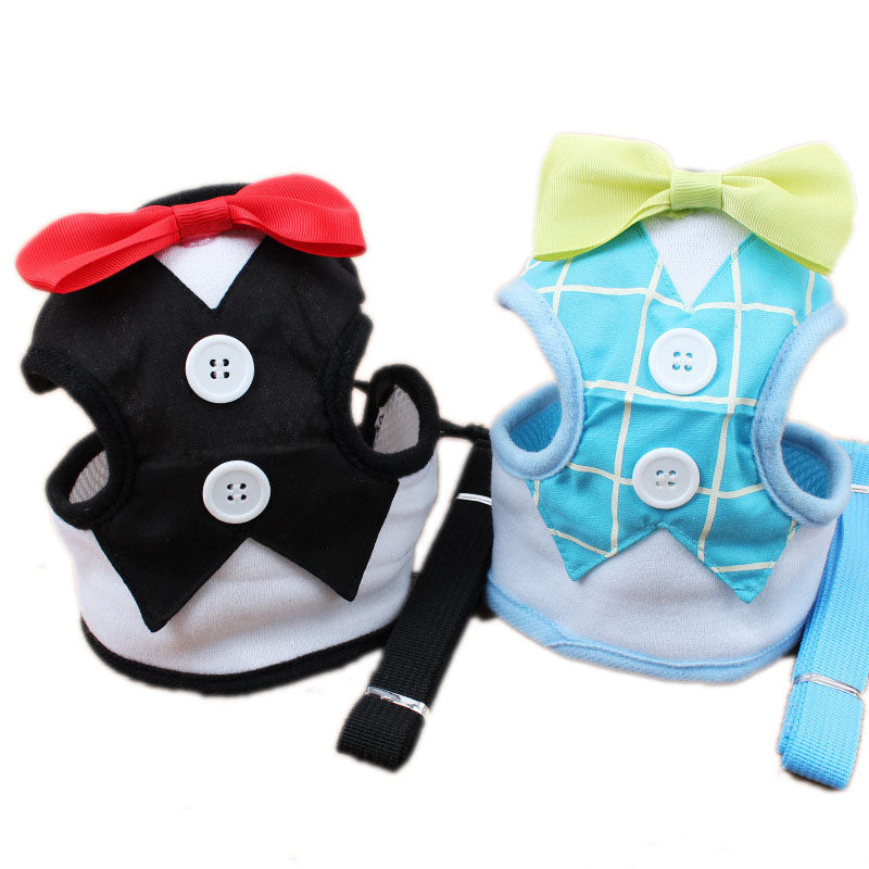 Pet Tuxedo Vest Leash Set
