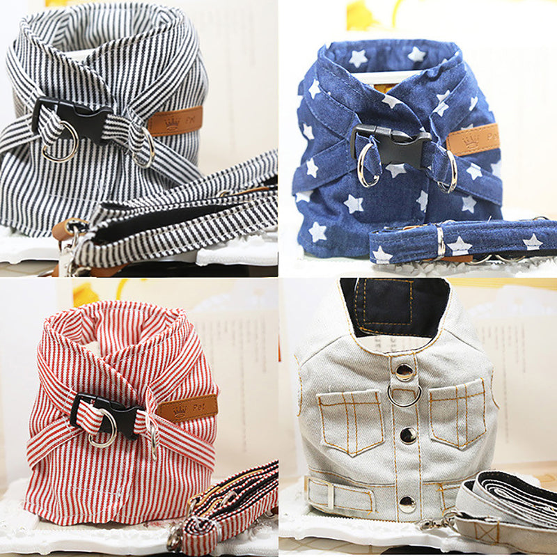 Fashionable Pet Vest Leash Set