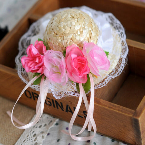 Pearls & Roses Fancy Pet Sun Hat
