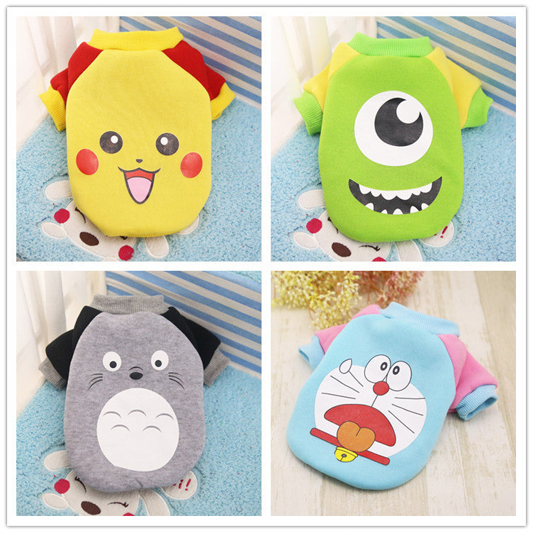 Comfy Cartoon Print Dog Clothes