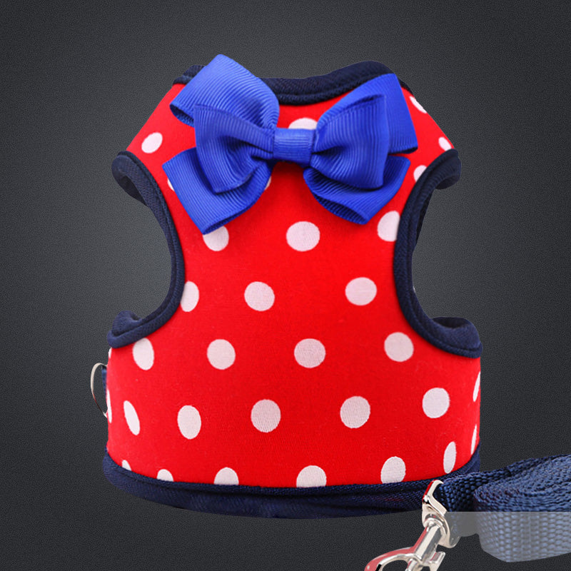 Pet Bowknot/Hero Harness Set