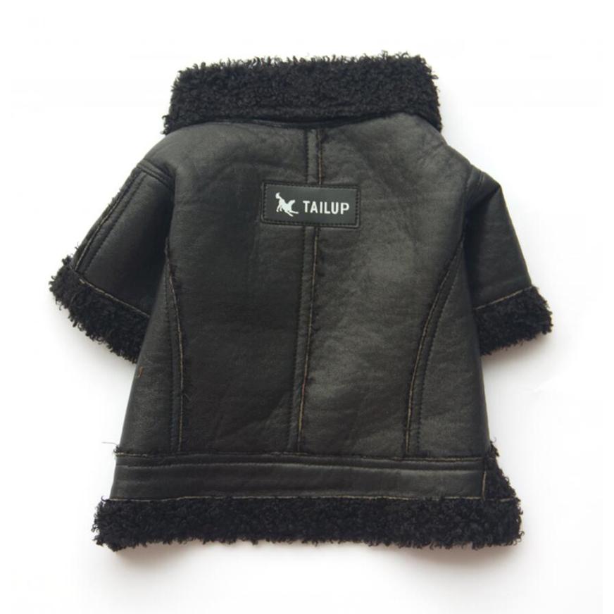Pet Leather Zipper Jacket