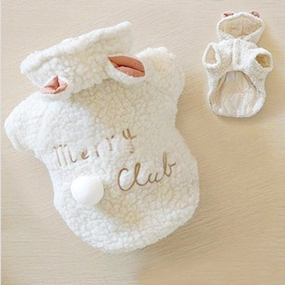 Cute White Sheep Pet Warm Hoodie