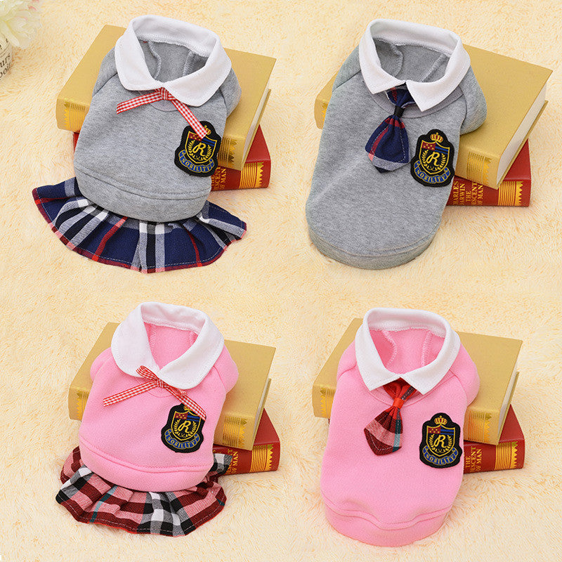 School Girl Pet Clothes Set