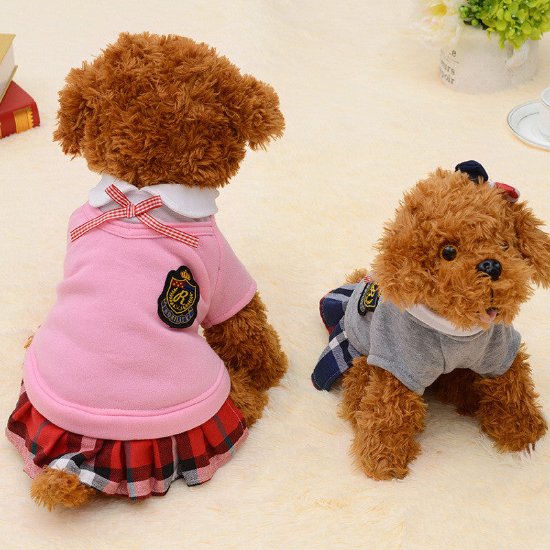 School Girl Pet Clothes Set