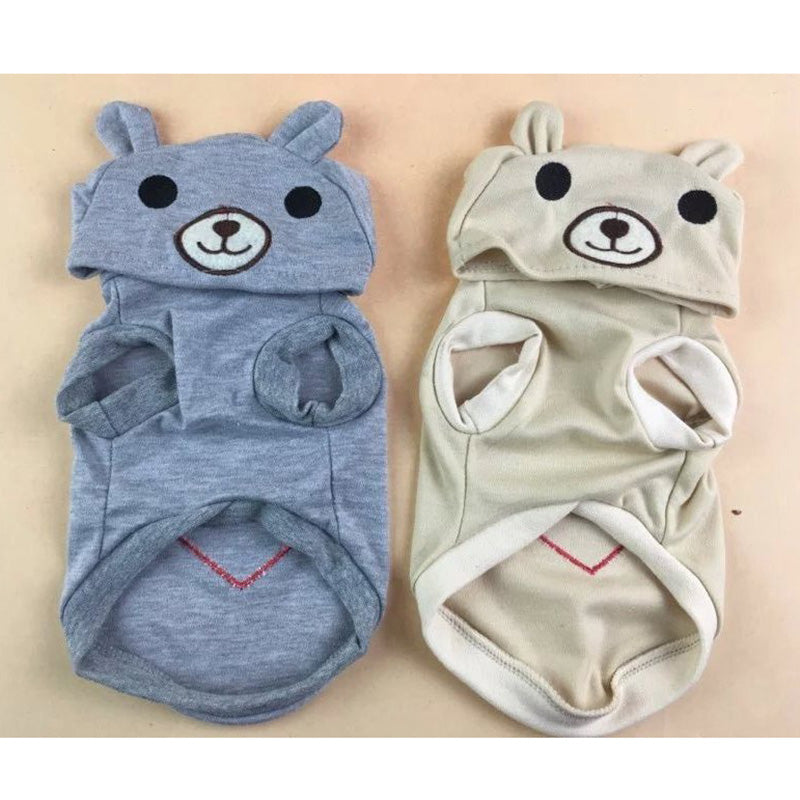 Love Bear Warm Pet Hooded Pajamas