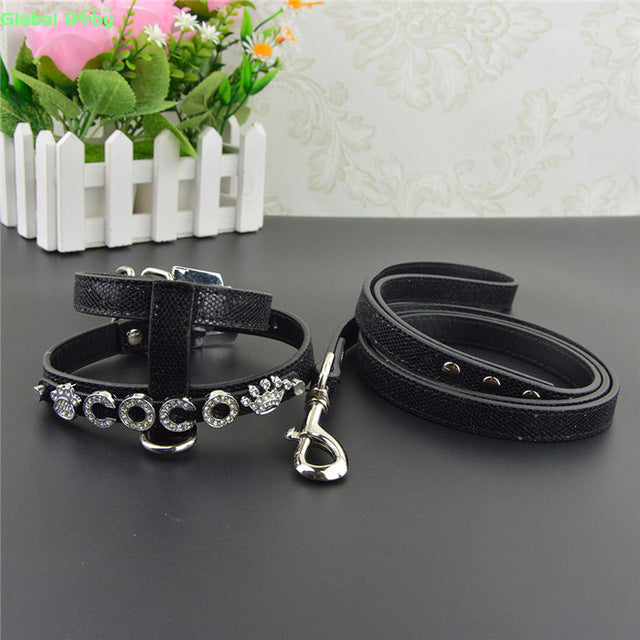 Fashion Leather Personalized Pet Harness