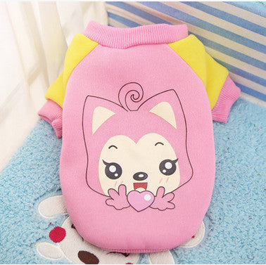 Comfy Cartoon Print Dog Clothes
